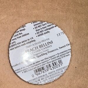 Bath & Body Works Peach Bellini Scented Candle